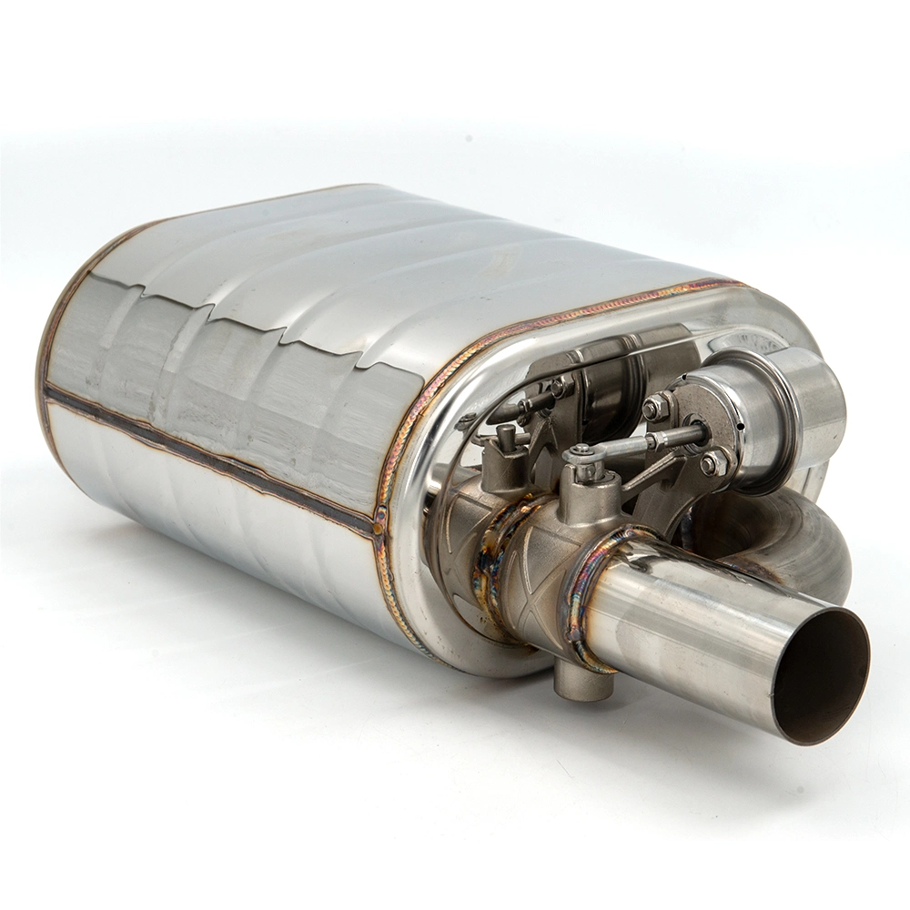 Universal Car Exhaust Mufflers Stainless Steel Pipe High Performance 51/63/76mm Remote Control Muffler