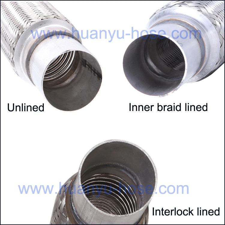 Muffler Exhaust Flexible Pipe Inner Interlock with Extension Notched Pipe