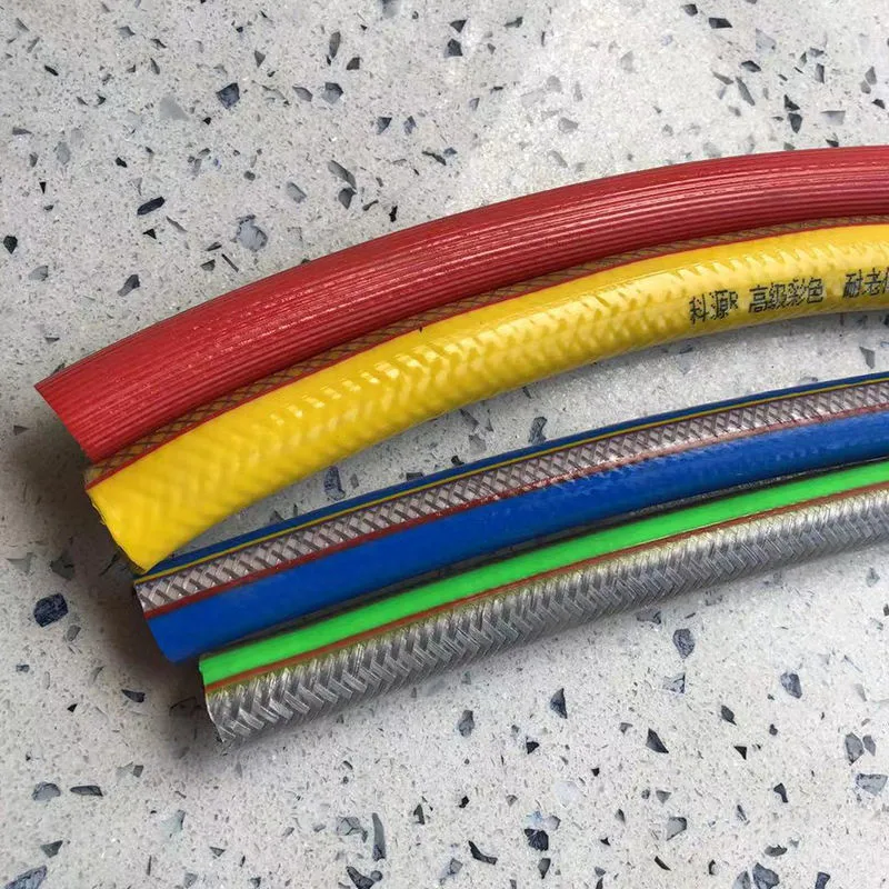 High Pressure Flexible Yellow Stainless Steel Braided LPG Gas Hose Pipe PVC Cover Jacket Steel Wire Braid Hydraulic Exhaust Hose