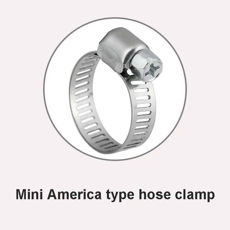 Adjustable Manufacturers Single Ear Step Less Hydraulic Hose Clamp for Auto Exhaust Pipe