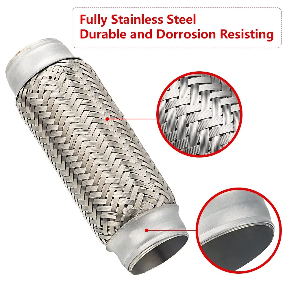 Car Flex Stainless Steel Flexible Exhaust Pipe for Reduce Exhaust Noise and Vibration Provides Comfortable Ride