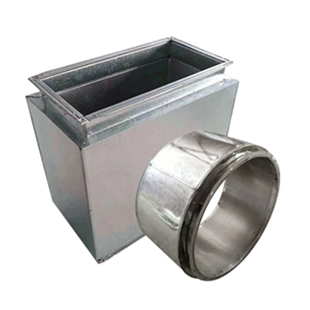 OEM Impedance Static Pressure Box Pipe Type Galvanized Muffler Noise Reduction Composite Pipe Muffle