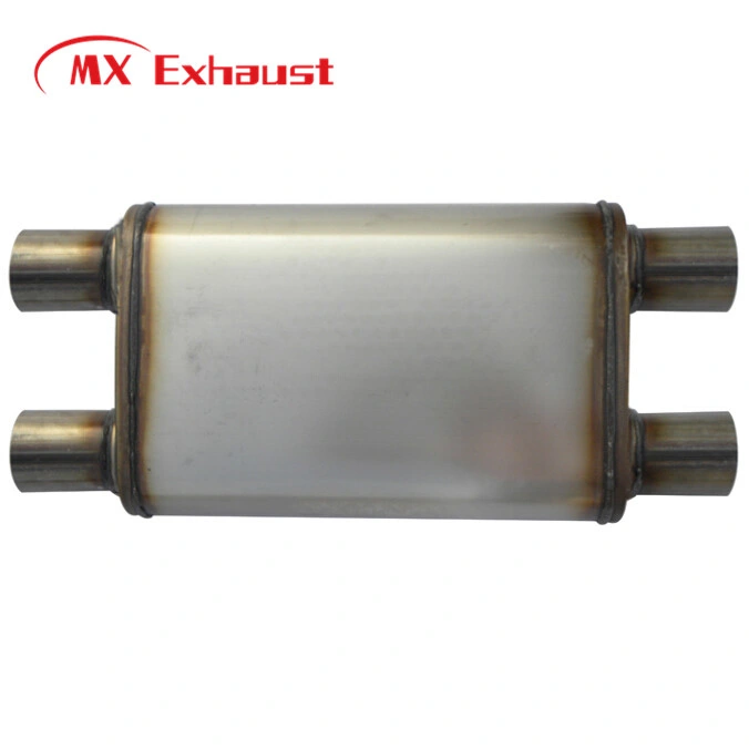 High Performance Stainless Steel 409 Universal Fibreglass Exhaust Muffler Resonator Glasspack Resonator Exhaust Muffler Polished