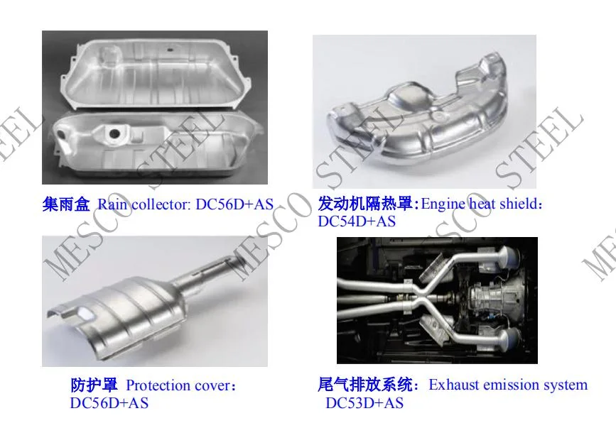 SA1d SA1e Dx53D Dx54D As120 Aluminized Steel Tube Automotive Pipes for Exhaust System