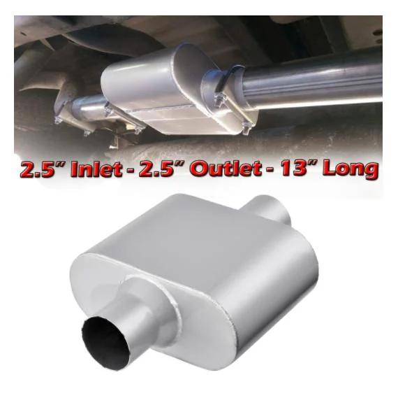 4&quot;X 9&quot; Oval Flowmaster Highflow Muffler Aluminized Stainless Steel Custom Performance Auto Parts Racing Exhaust Muffler