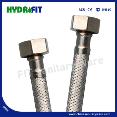 Fabricación en fábrica FF/FM/M10 cable de acero inoxidable manguera de caucho trenzado agua Fibra hidráulica Baño de punto flexible Metal Ducha tubo de tubo Manguera trenzada