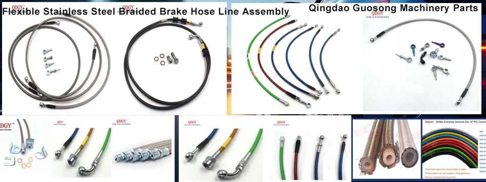 Car Brake System Parts accessories Hydraulic Stainless Steel Braided Exaust Corrugated Flexible Fuel Water Tube Line Hose Connection Fitting Pipe