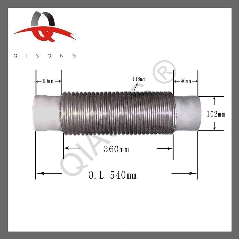 Truck Exhaust Flexible Tube with 4 Layers of Spiral Bellows