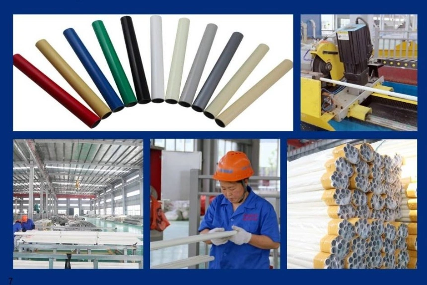 Lean Pipe Rack System Flexible ESD Black Coated Tube for Rack System Lean Pipe with Joint Round Coated Tube Free Samples