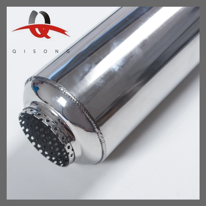 [Qisong] Middle Exhaust Muffler Tornado Dissipative Silencer Pipe Stainless 2&quot; (51mm)