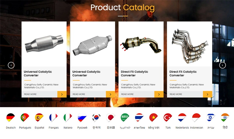 Aftermarket Universal Three Way Catalytic Converter Car Exhaust Catalyzer