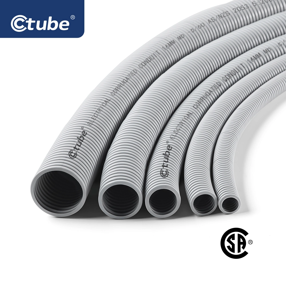 1-1/2 Inch CSA cUL Ent PVC Flexible Corrugated Conduit Tube &amp; Fitting