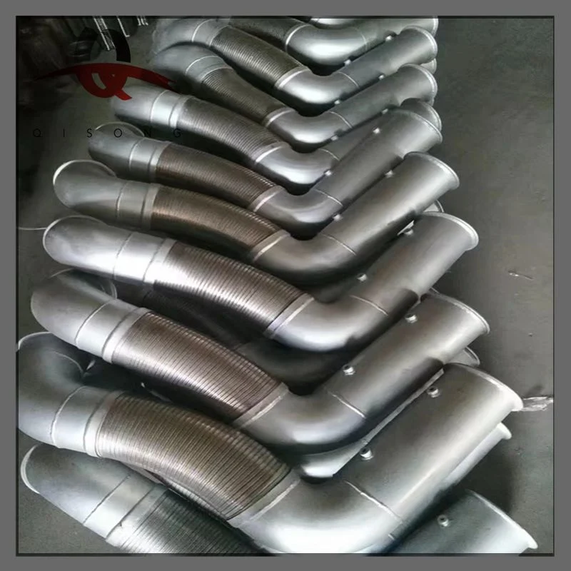 [Qisong] Universal Stainless Steel Exhaust Flexible Pipes with Outer Fish Mesh