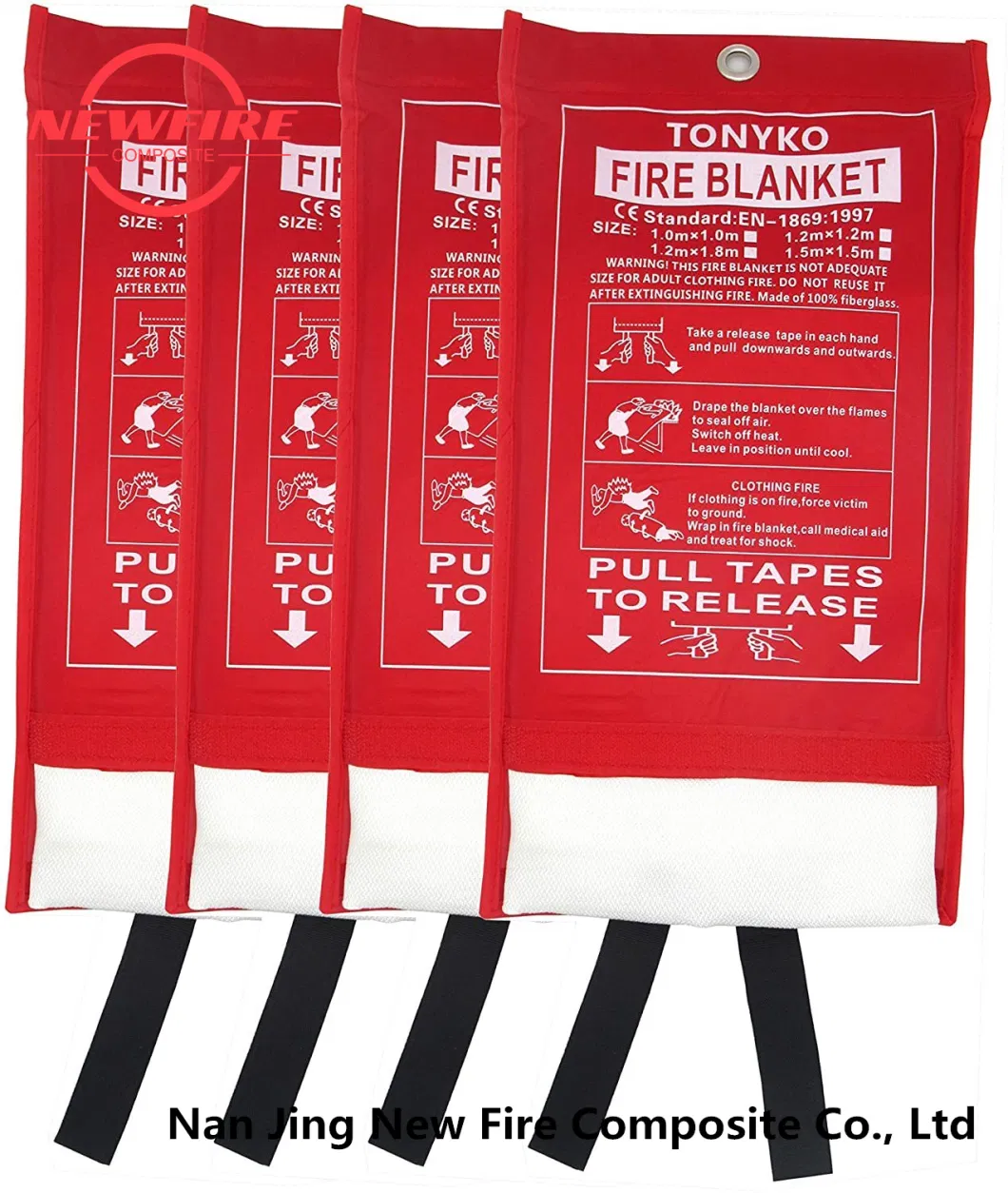 Safety Escape Multifunctional Fire Blanket Silicone Coated Fiberglass Fabric for Emergency/House/Car