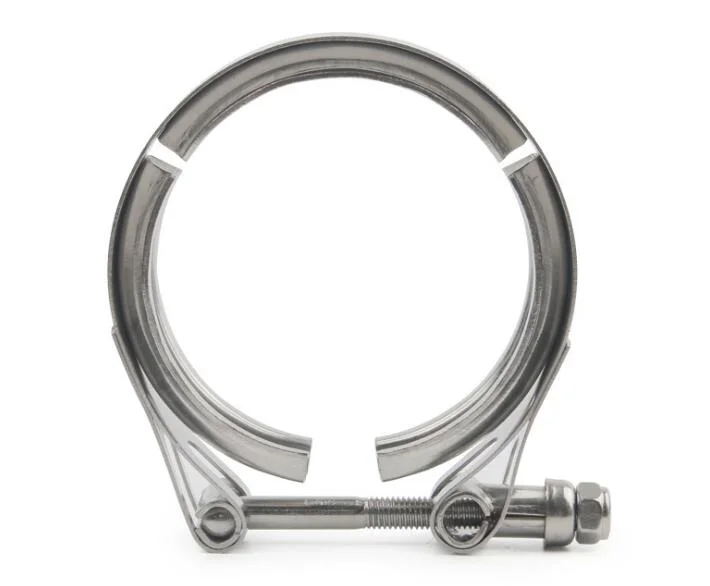 304 Stainless Steel V Band Clamps with Flanges for Exhaust Pipe