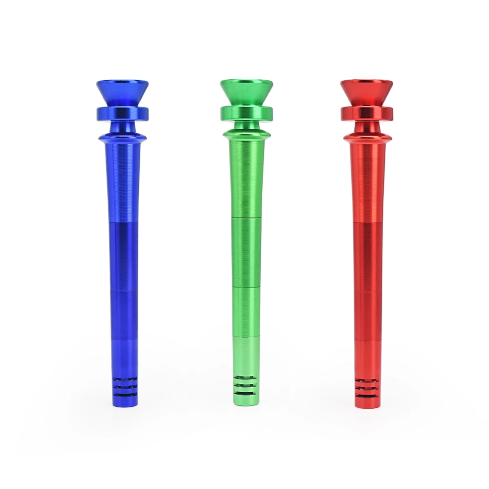 Esigo Hot Selling Smoking Accessories Flexible Length Unbreakable Metal Downstem Glass Water Pipe Glass Smoking Pipe