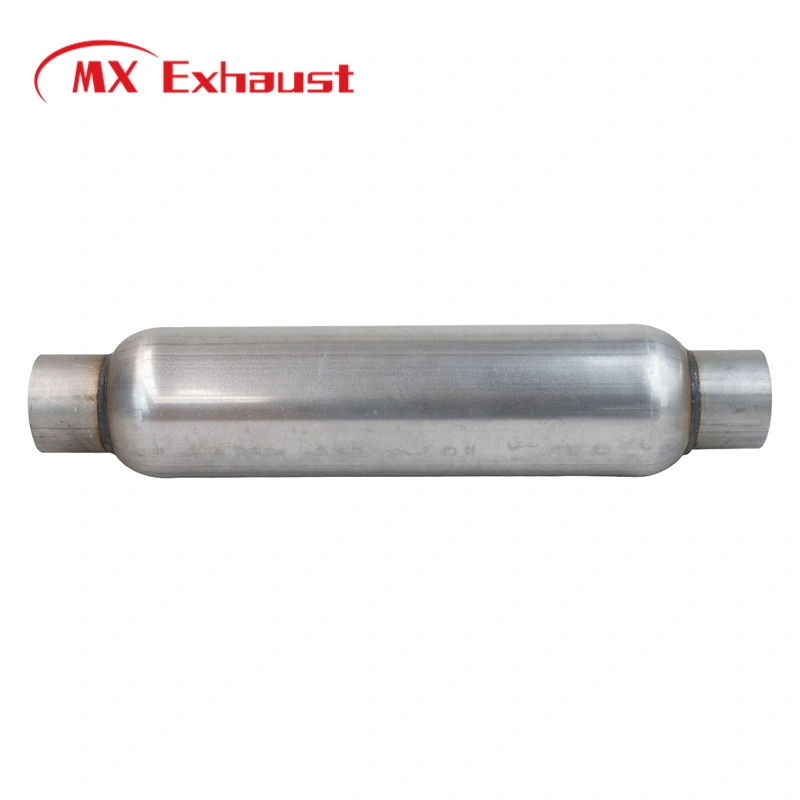 Universal Performance Polished Tips Oval Exhaust Muffler Pipe Sports Racing Truck Exhaust Silencer for Exhaust System