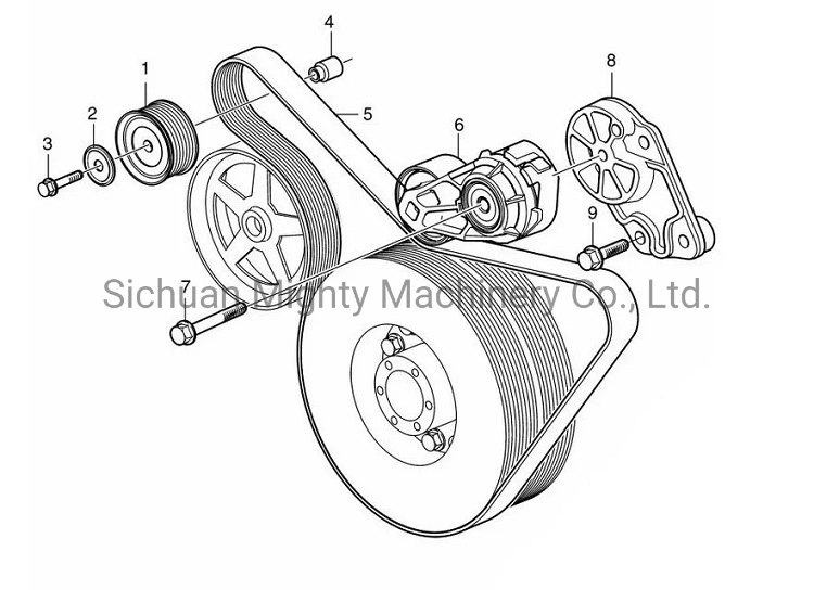 V Belt Tensioner Idler Pulley for Ford Escape and for Mazda Tribute 1213852 Xs7g-6m250-AA Yf09-12-730 15177 Vkm24213