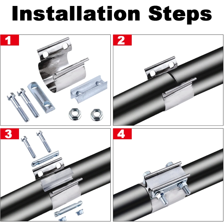 Factory Price Auto Parts Exhaust Pipe Clamp Tubo Clamps Manufacturer