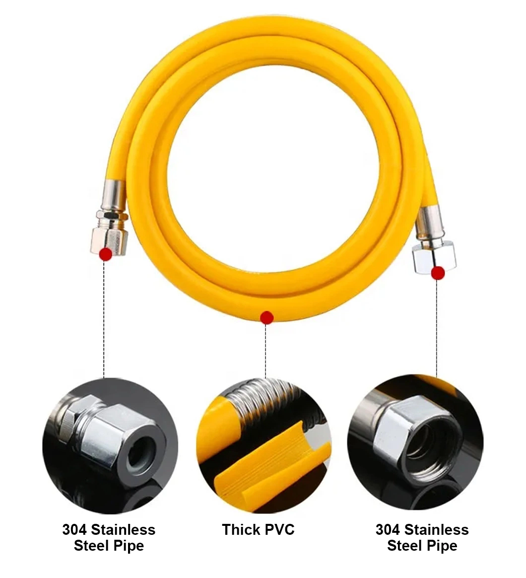 Ifan Factory Stainless Steel Metal Corrugated Gas Hose Flexible Gas Pipe