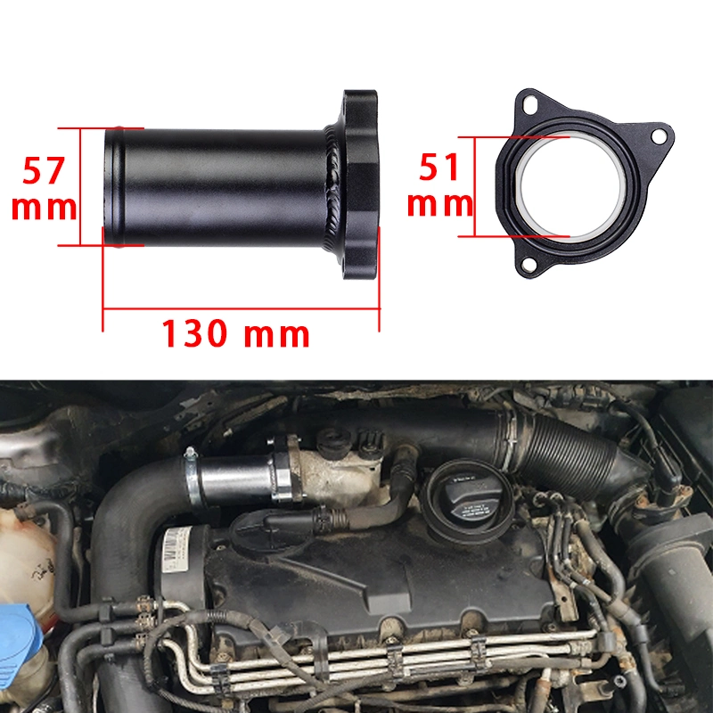 2 Inch 50mm Exhaust Gas Recirculation Valve Replacement Pipe for 1.9 8V Tdi Ve 90 / 110 and Pd100 / Pd115 Diesel Delete Kit