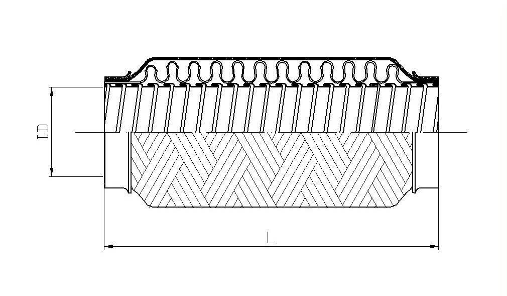 Performance Automobile Exhaust Flexible Pipe Connections for Muffler Corrugation