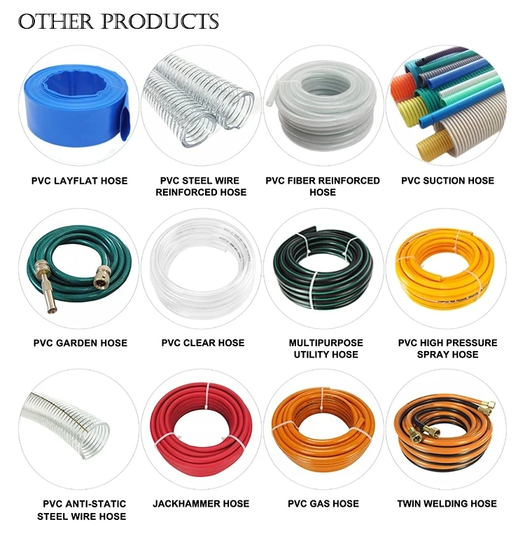 Flexible / Transparent 2inch PVC Clear Hose/PVC Fiber Braided Reinforced Water Hose Tube