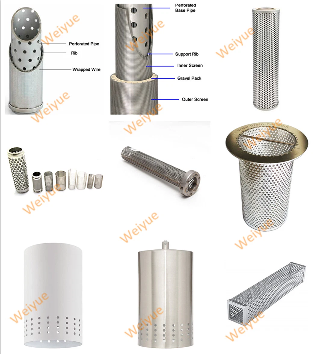 Customized Size Stainless Steel Perforated Tube/Pipe for Strainer Element