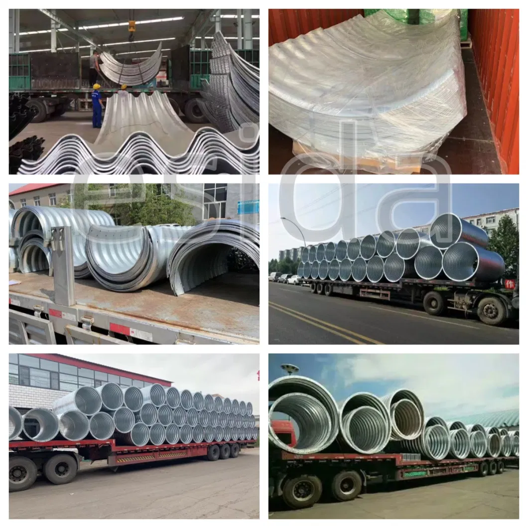 4 Meters Stainless Half Circle Galvanized Corrugated Culvert Steel Pipe with High Quality