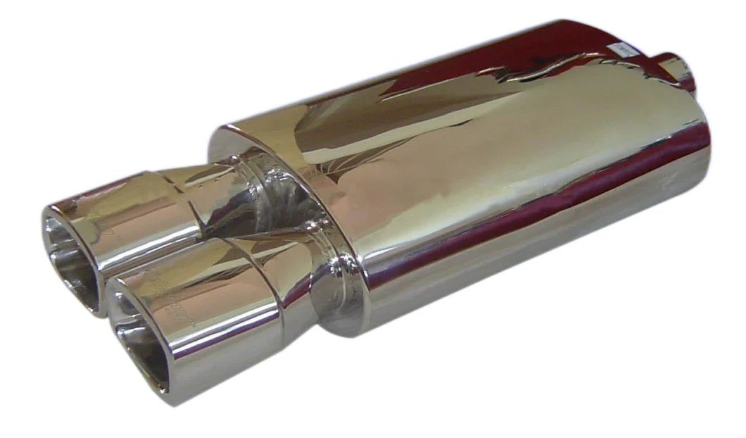 Car Exhaust SS304 Muffler with Polished Stainless Steel for Auto System Component