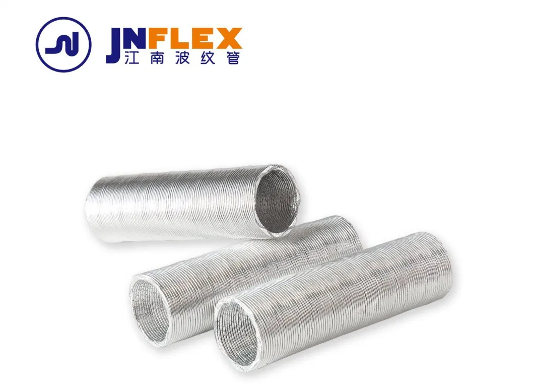 High Temperature Aluminum Foil Fiberglass Thermo-Flex Heat Shield Exhaust Corrugated Pipe for Auto Protection