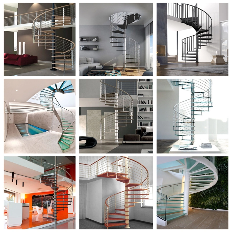 Hotel Fire Escape Circular Staircase / Steel Curved Stair Design