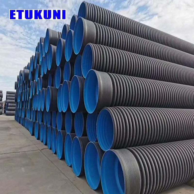 Plastic Black Polyethylene Drainage Culvert HDPE Stainless Steel Double Wall Corrugated Pipe for Drainage System