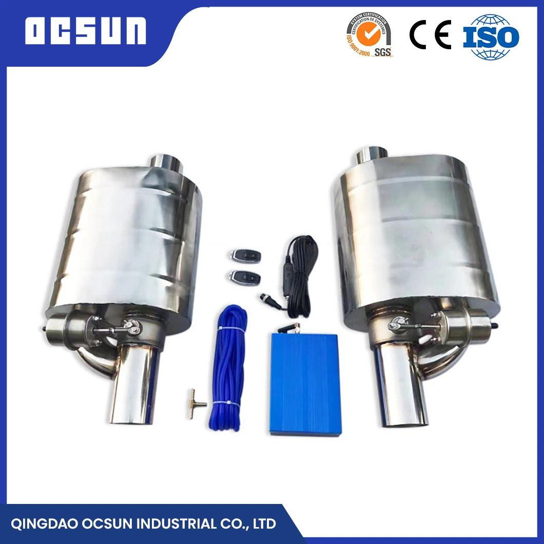 Ocsun Wholesale Aluminized/Mild Steel Material Exhaust Pipe Muffler Manufacturing China Throttle Valve Silencer