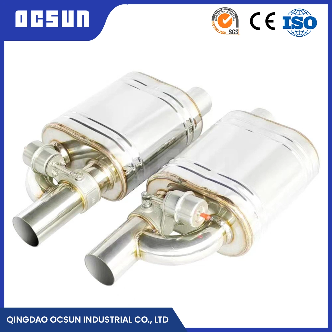 Ocsun Wholesale Aluminized/Mild Steel Material Exhaust Pipe Muffler Manufacturing China Throttle Valve Silencer