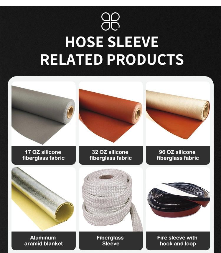 Silicone Rubber Coated Fiberglass Insulation Sleeve for Exhaust Pipe