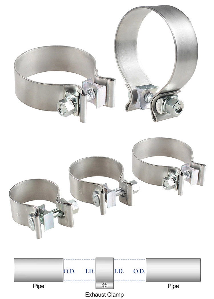 Auto Exhaust Flexible Pipe Aluminium Galvanized Pipe Clamps