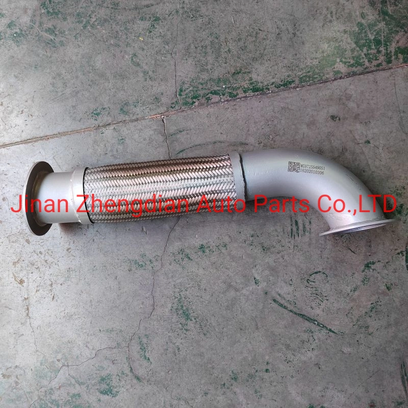 Wg9725549051 Exhaust Pipe Metal Flexible Pipe for Sinotruk HOWO Steyr Sitrak Truck Spare Parts