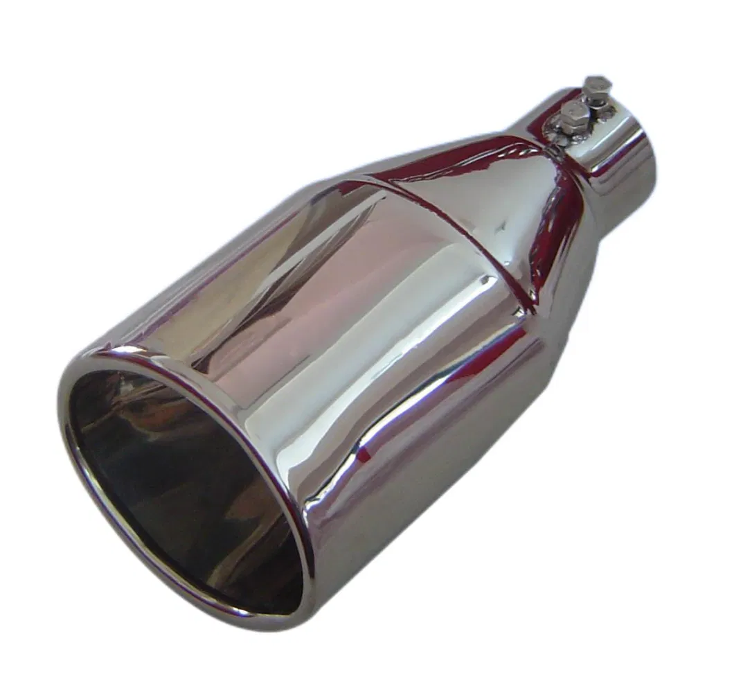 Factory Customization SS304 Resonated Stainless Tip Car Exhaust Muffler with Polished Steel