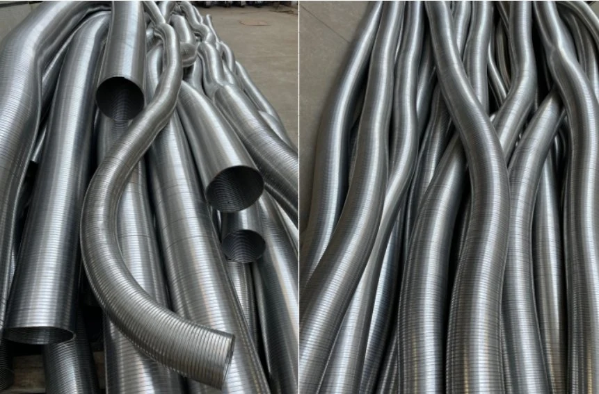 Stainless Steel Telescopic Tube Interlock Flexible Corrugated Hose Exhaust Pipe