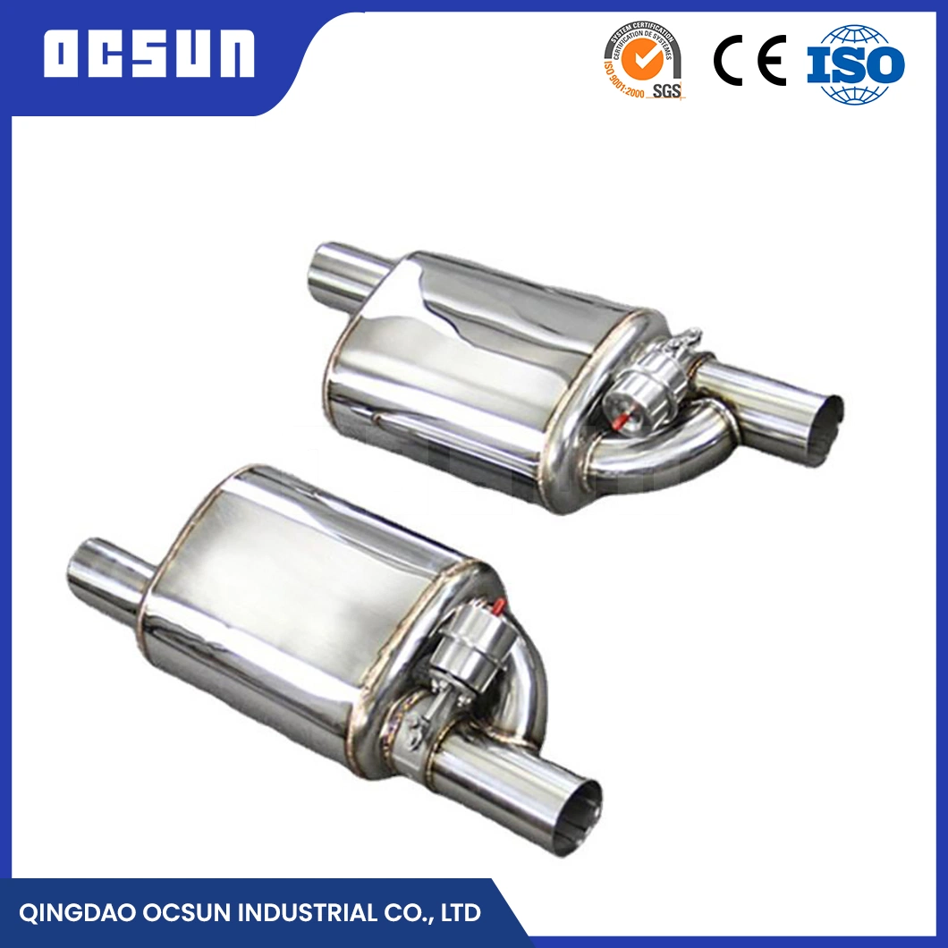 Ocsun Wholesale Aluminized/Mild Steel Material Exhaust Pipe Muffler Manufacturing China Throttle Valve Silencer