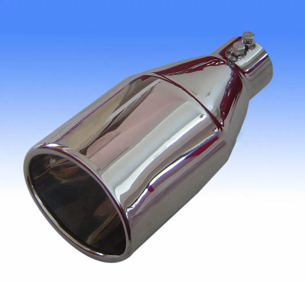 Factory Customization SS304 Resonated Stainless Tip Car Exhaust Muffler with Polished Steel