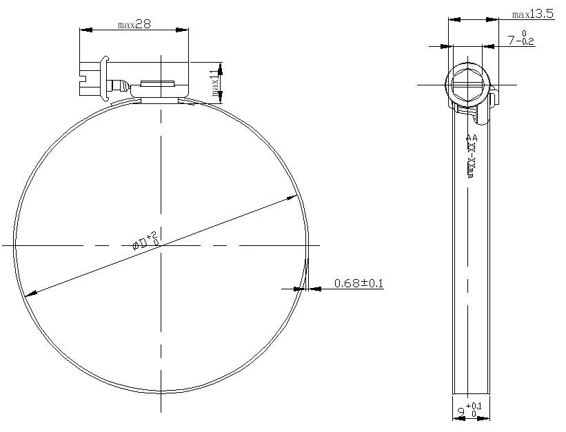 Factory Customized Germany Type Symmetry Pipe Clip for Automotive Exhaust System