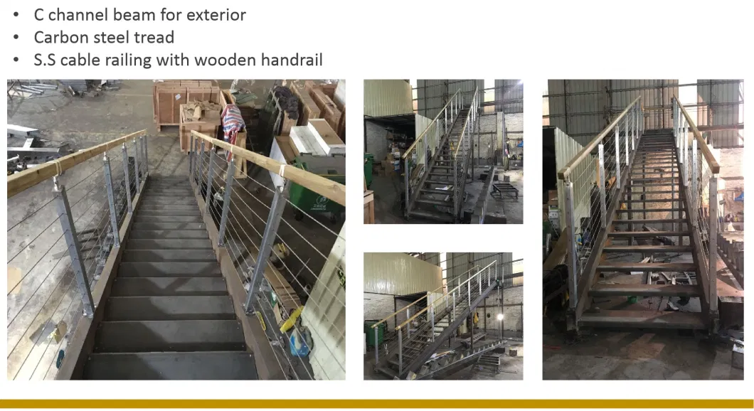 Stainless Steel Metal Staircase for Outdoor Escape Ladder From Foshan Factory