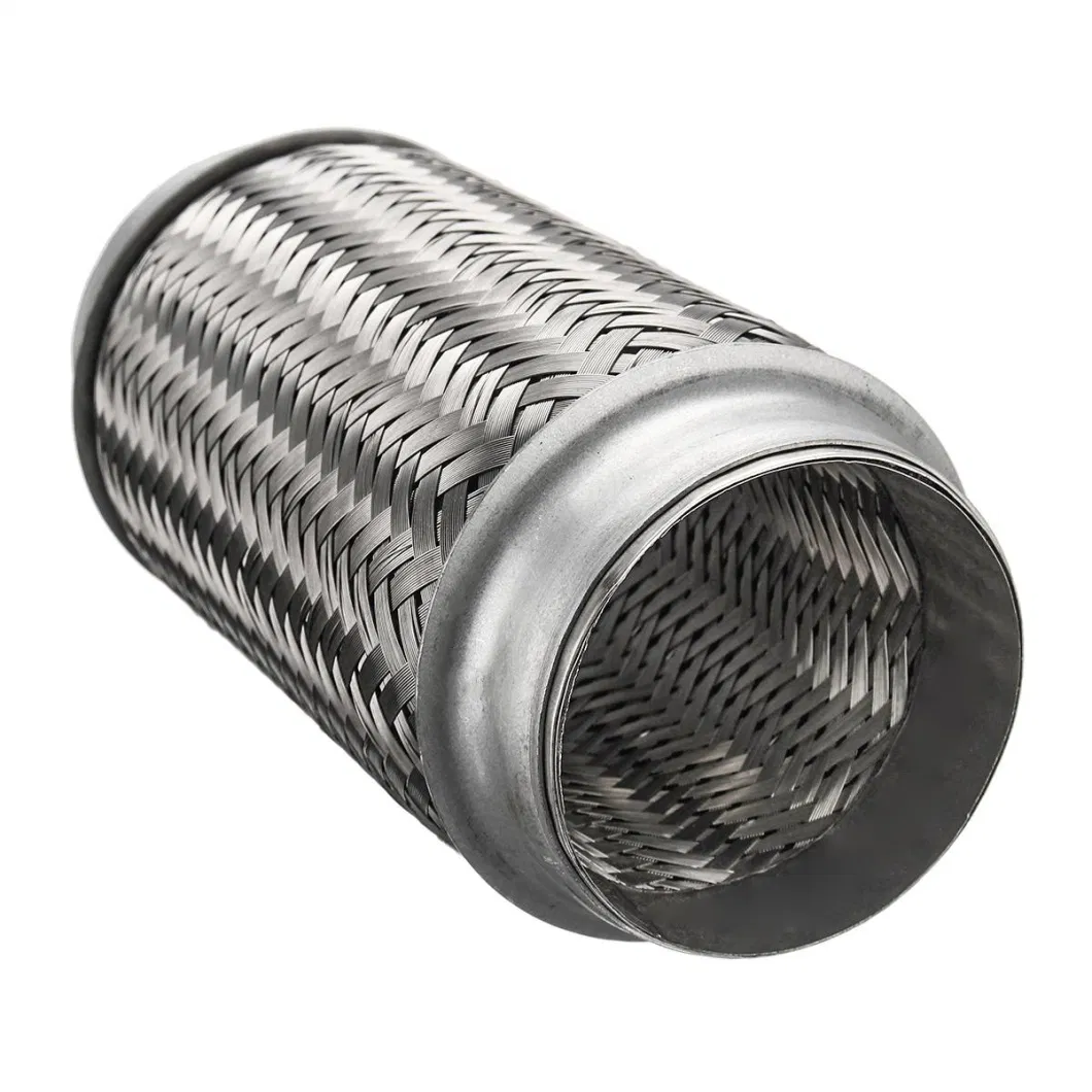 Stainless Steel Double Braided Exhaust Flexible Corrugated Pipe Car Accessories