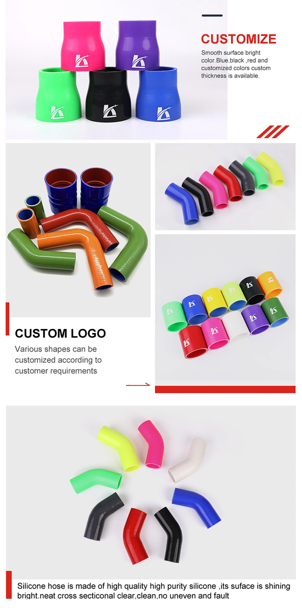 Factory Wholesale High Quality Automotive Universal Silicone Reducer Tube