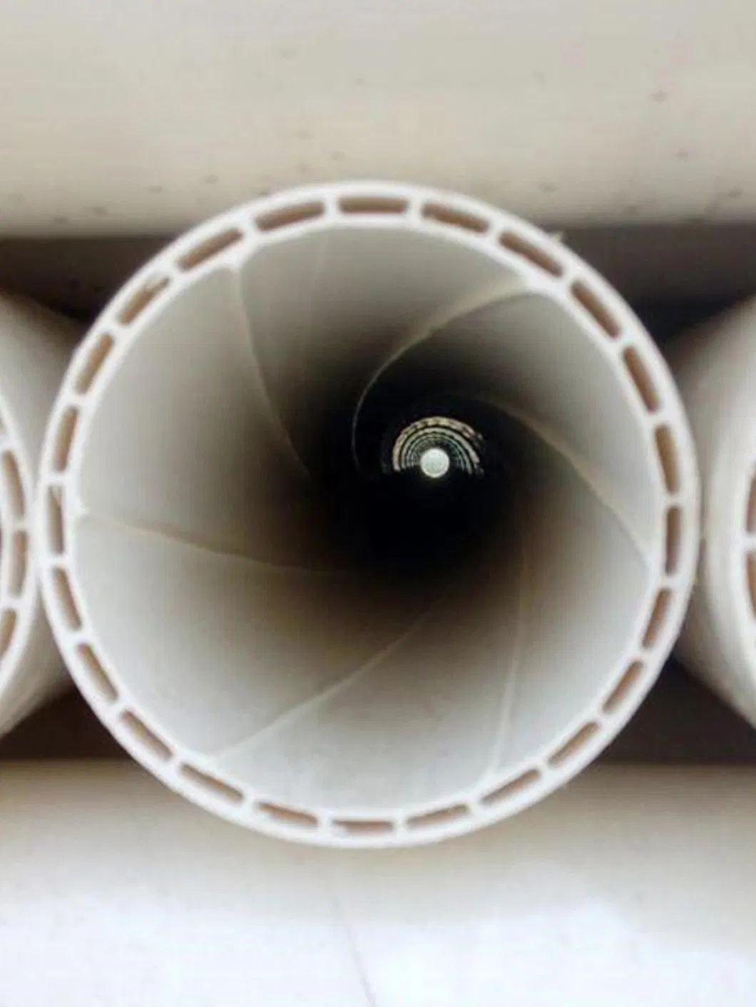 PVC-U Silencer Pipe 75PVC Spiral Drain Pipe 110PVC Pipe Single Wall Double Wall Hollow Thread Pipe Manufacturers