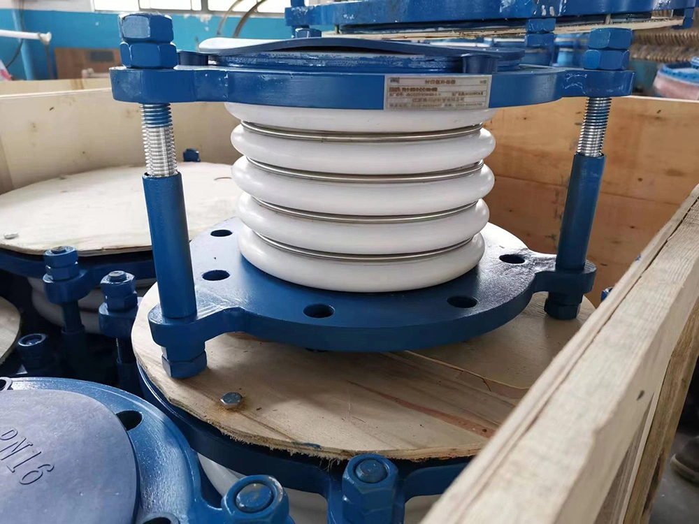 PTFE Lined Flexible Expansion Joint Axial Bellows Expansion Flexible Compensator for Pipe