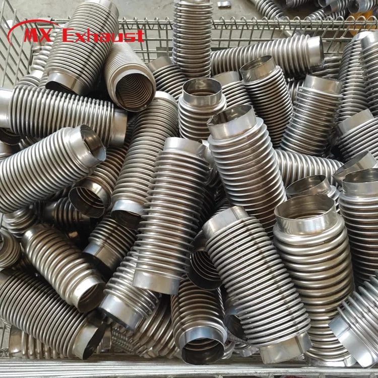Auto Stainless Steel 1.75&quot; Exhaust Flexible Flex Pipe for Generator Car Braided Corrugated Bellows Exhaust Coupling Flex Joint