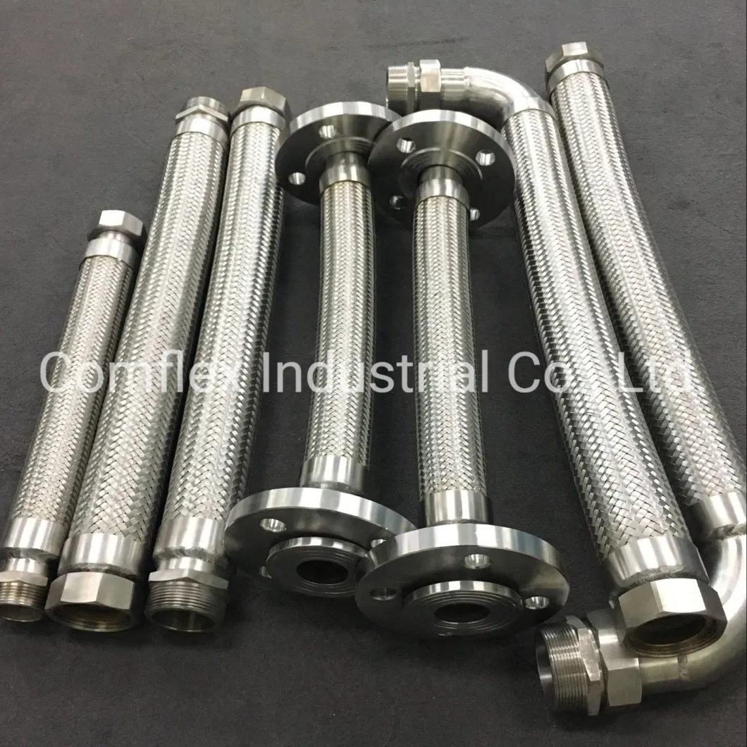 Stainless 304 Steel DN 1/4-12 Inch Corrugated Flexible Metal Tube/Hose/Pipe for Cooling or Heating, Steam, Hydrocarbons, Gases